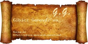 Gibicz Genovéva névjegykártya